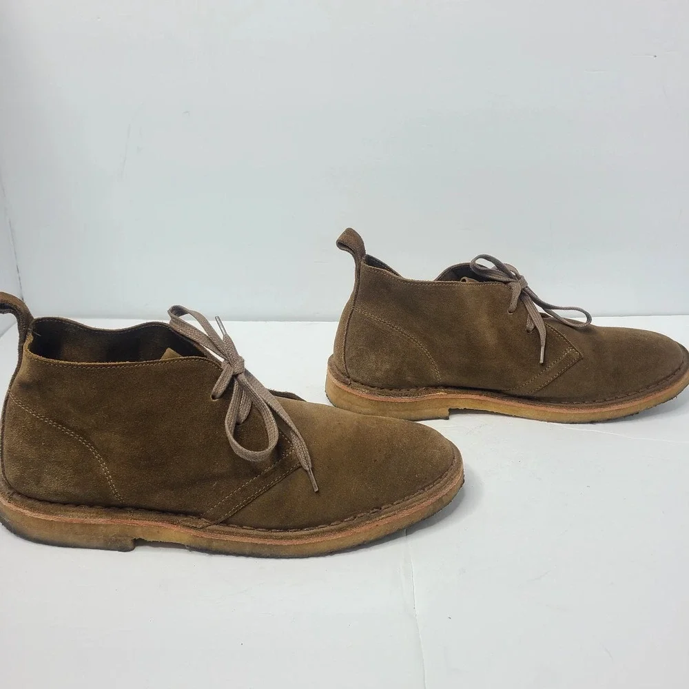 Rhodes Footwear Felix Suede Chukka Boots Crepe Sole Made in Italy Men's Size 11